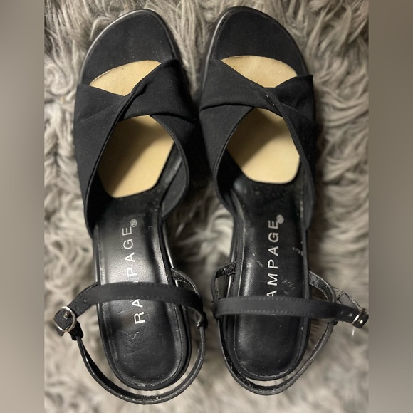 NEW $10 Rampage Black Ankle Strap Heels, size 8 - Picture 7 of 8